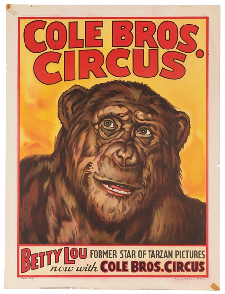  Cole Bros. Circus / Betty Lou Former Star of Tarzan. Anothe...