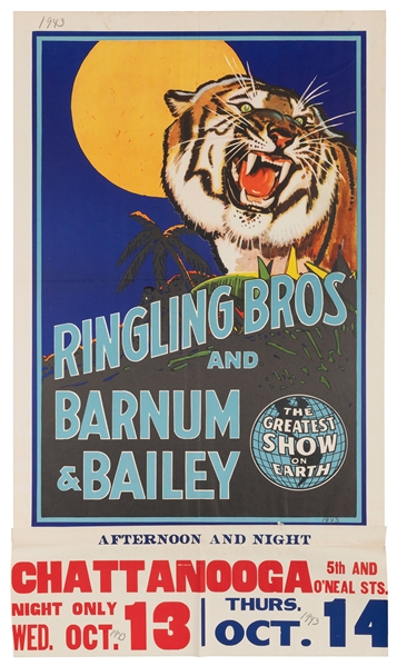  Ringling Bros. and Barnum & Bailey Circus. [1943]. Half-she...