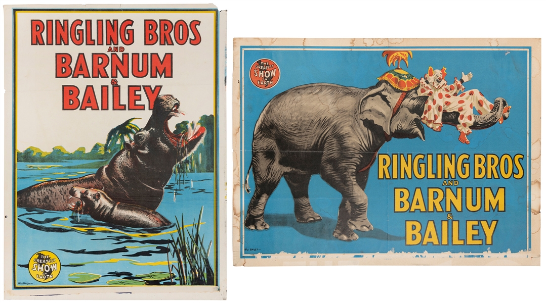  BAILEY, Bill. Ringling Bros. and Barnum & Bailey. Two half-...