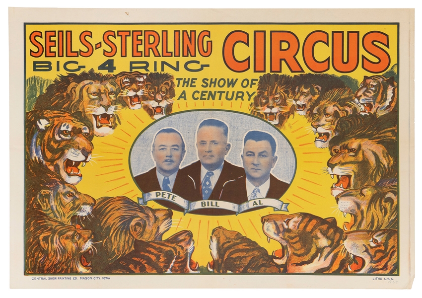  Seils-Sterling Big 4-Ring Circus. Central Show Ptg., Mason ...