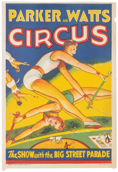  Parker and Watts Circus / [Trapeze Artists]. Chicago/Mason ...