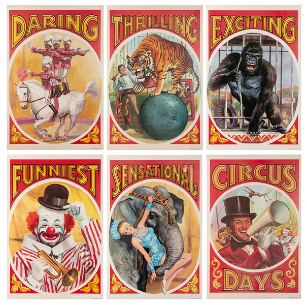  Kraft Circus Days posters (6). Kraft, ca. 1970s. Set of six...