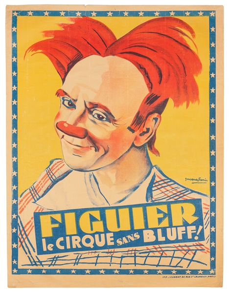  FARIA, Jacques. Figuier / Cirque sans Bluff! Paris: Imp. So...