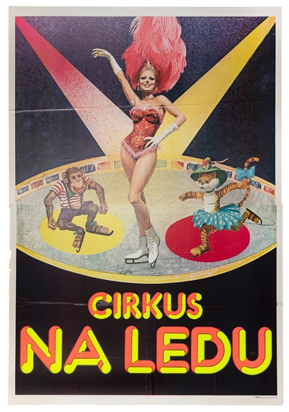  Cirkus Na Ledu. Italy: Mezzago APS, 1970s. 79 x 55”. Poster...