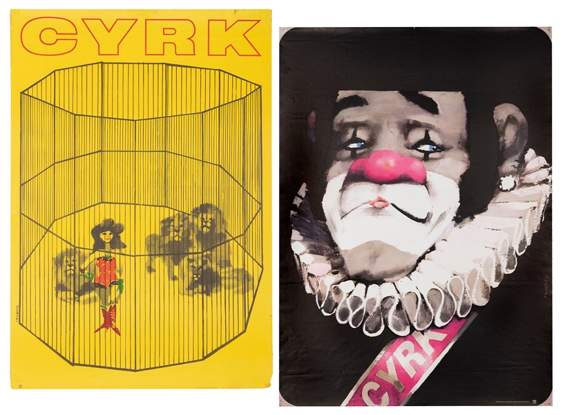  SWIERZY, Waldemar. Two CYRK posters. 1960s/70s. Including p...