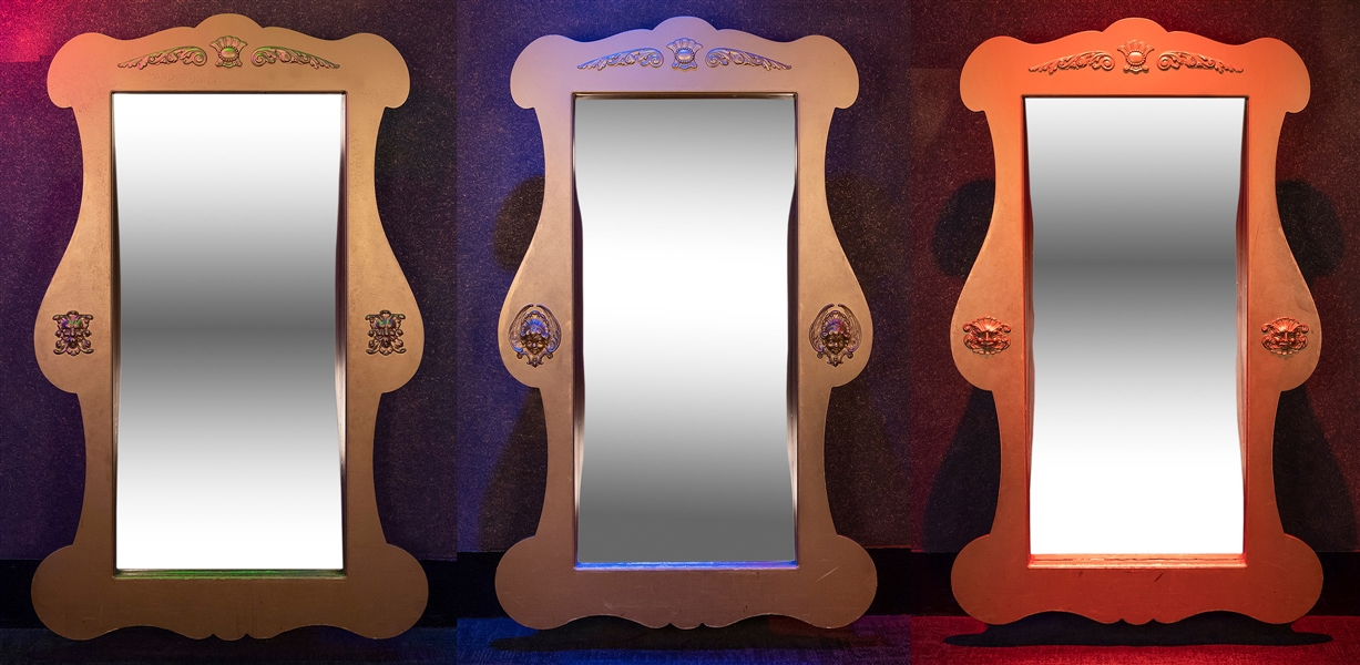  Trio of Circus Funhouse Mirrors. Trio of mirrors used in th...