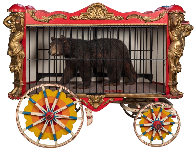  Model Circus Parade Wagon. Circa 1940. Elaborately construc...