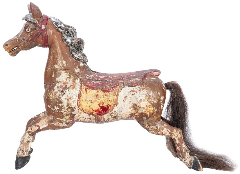  Carved and Painted Small Carousel Horse. Small wooden carve...