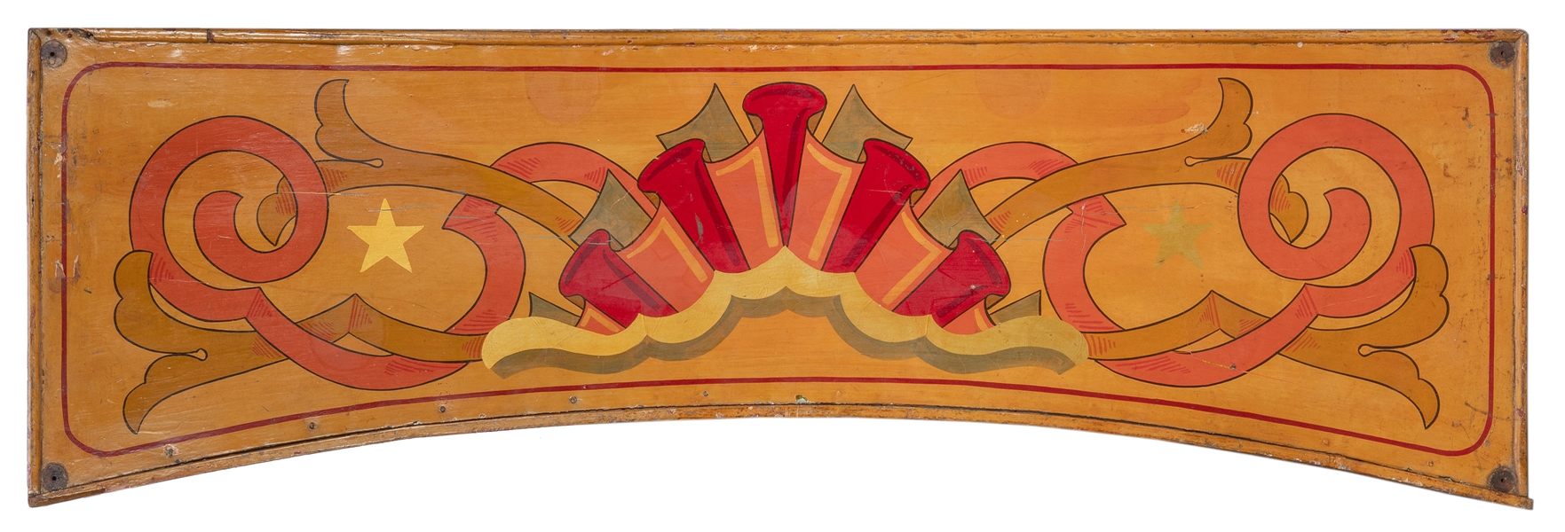  Painted Fairground Ride Panel / Trim Piece. Early/mid-20th ...