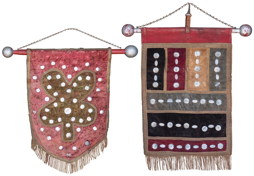  Pair of Circus Wagon Parade Banners. Circa early-mid 20th c...