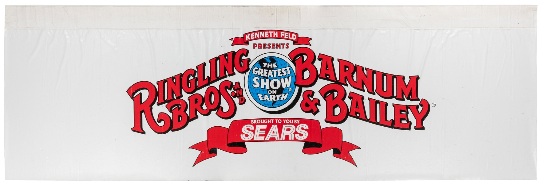  Ringling Bros. and Barnum & Bailey large vinyl banner. Vint...