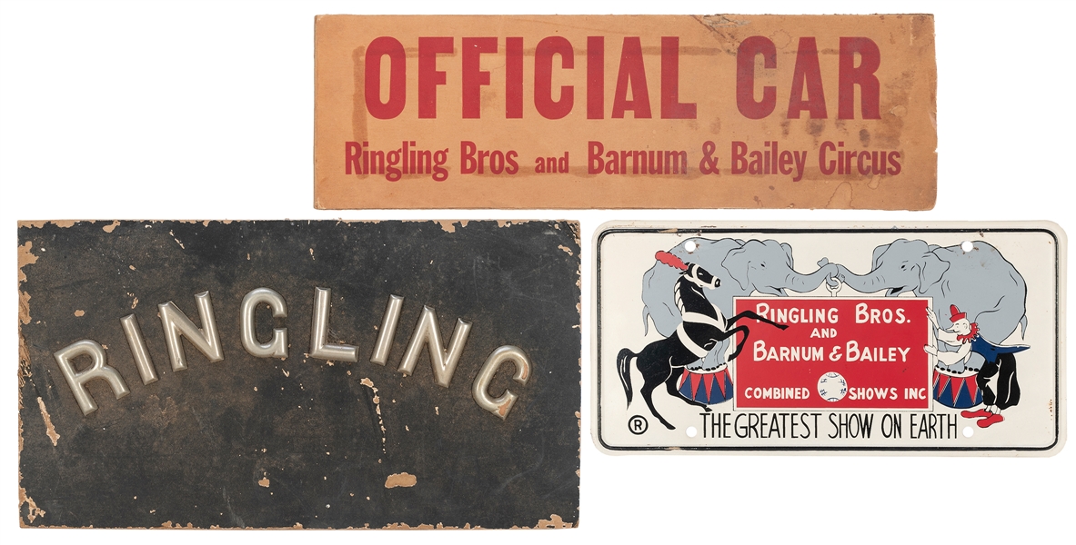  Ringling Bros. Barnum & Bailey License Plate, and Ringling ...