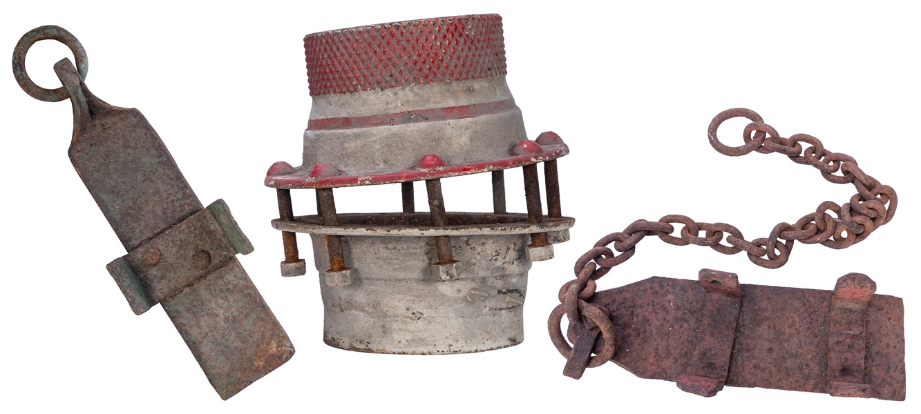  Three Circus Wagon parts. Including a cast iron circus wago...