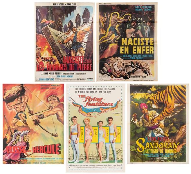  [MOVIE POSTERS]. Collection of vintage “sword and sandal” a...