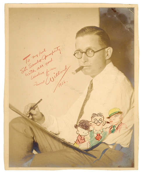  WILLARD, Frank (1893-1958). Signed photograph with original...