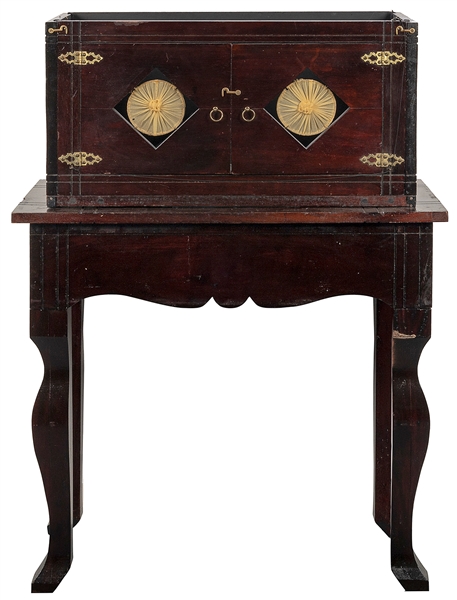  CASSADAGA CABINET. American, ca. 1930. Mahogany cabinet wit...