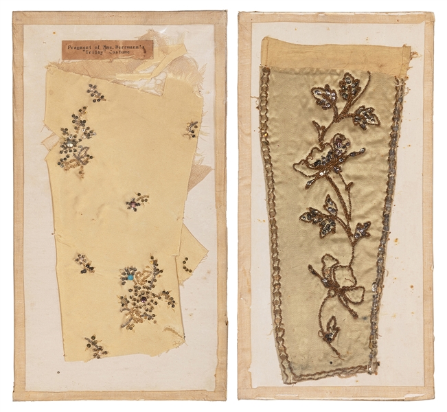  HERRMANN, ADELAIDE. FRAGMENTS OF ADELAIDE HERRMANN’S COSTUM...