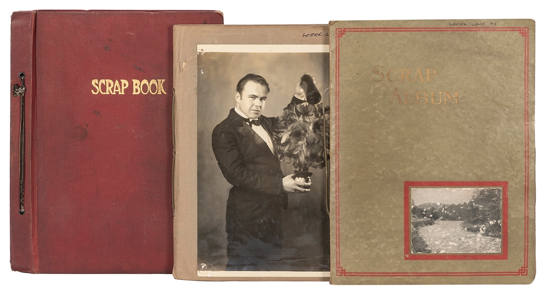  LAKE, LESTER. THREE SCRAPBOOKS OF AMERICAN MAGICIAN LESTER ...