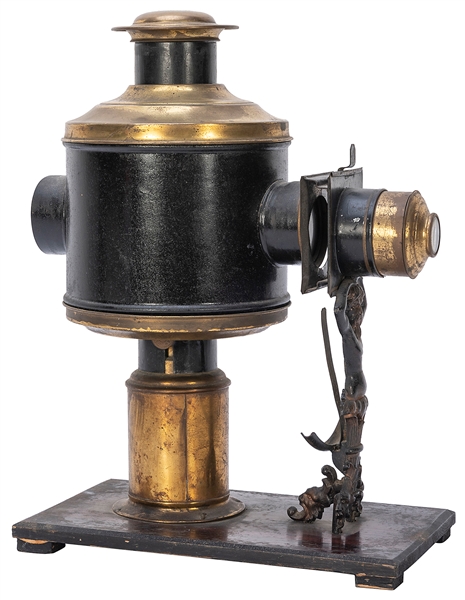  MAGIC LANTERN. Vienna, ca. 1890. Brass and tin magic lanter...