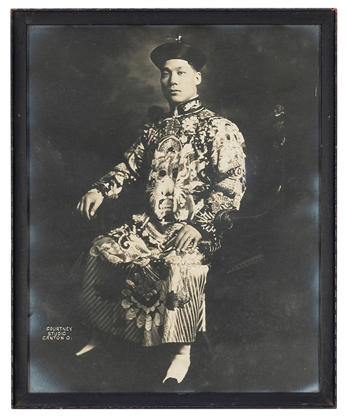  LONG TACK SAM (LUNG TE SHAN). SIGNED PORTRAIT OF LONG TACK ...