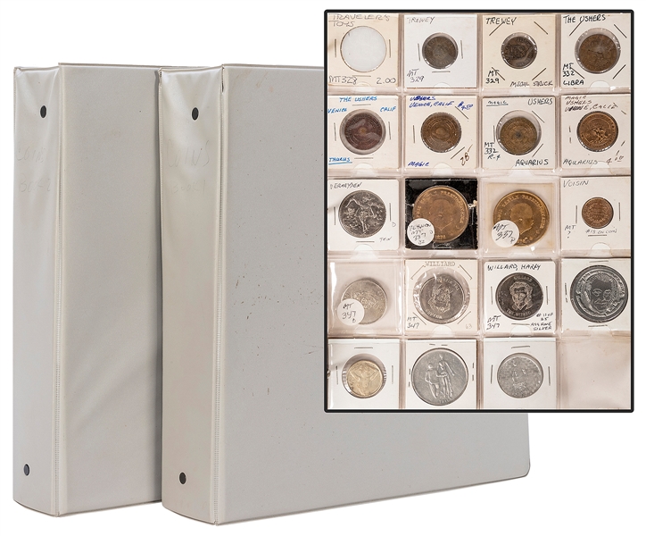  [TOKENS & COINS] LARGE COLLECTION OF MAGICIANS’ TOKENS, PAL...