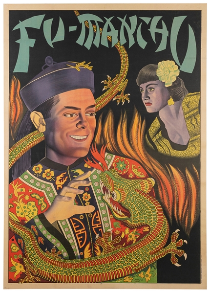  FU MANCHU (DAVID BAMBERG). FU-MANCHU. Ca. 1940. Bright colo...