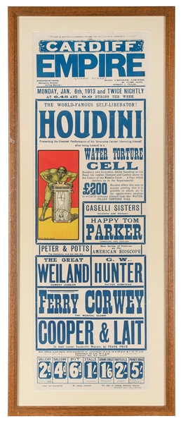  HOUDINI, HARRY (EHRICH WEISZ). THE WORLD FAMOUS SELF-LIBERA...