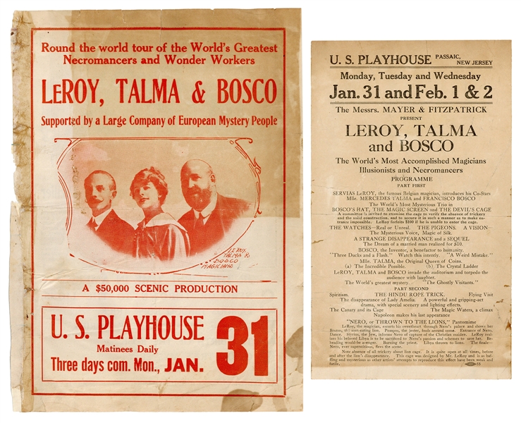 Two LeRoy, Talma and Bosco Programs