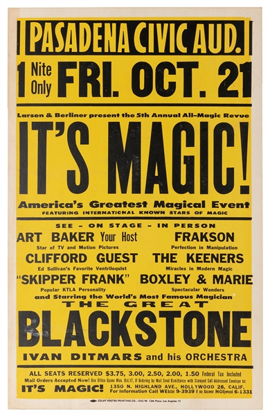 Its Magic/Blackstone Window Card