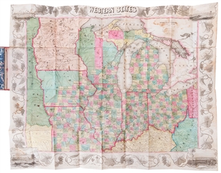  [MAP]. ATWOOD, J.M. Ensigns & Thayer’s Map of the Western S...