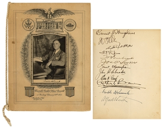  ROOSEVELT, Franklin D. (1882–1945). A dinner program signed...