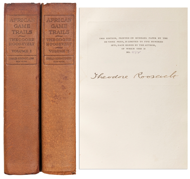  ROOSEVELT, Theodore (1858–1919). African Game Trails: An Ac...