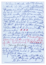  BROOKS, Gwendolyn (1917–2000). Autograph manuscript speech ...