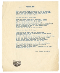  CHANDLER, Raymond (1888–1959). Typed manuscript (“Untitled ...