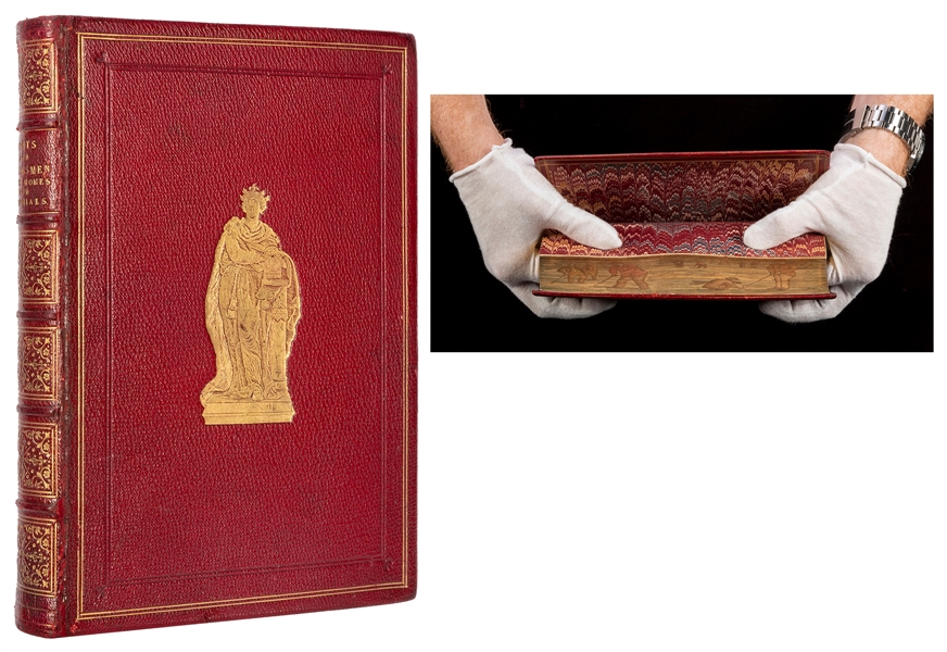  [FORE–EDGE PAINTING – GOLF]. DOWLING, William. Poets and St...