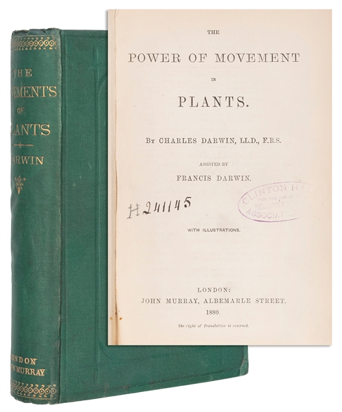  [SCIENCE]. DARWIN, Charles (1809–1882). The Power of Moveme...