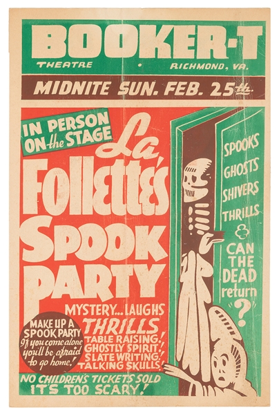  LA FOLLETTE (GEORGE REUSCHLING). LAFOLETTE’S SPOOK PARTY. C...