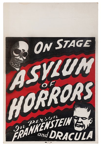  [SILKINI (JACK BAKER)]. ON STAGE. ASYLUM OF HORRORS. Circa ...