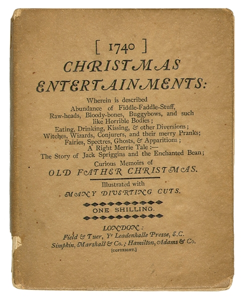  CHRISTMAS ENTERTAINMENTS 1740 (THE VELLUM-PARCHMENT SHILLIN...