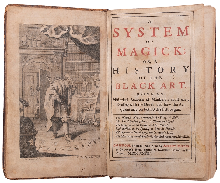  DEFOE, DANIEL (1660-1731). A SYSTEM OF MAGICK. London: Andr...