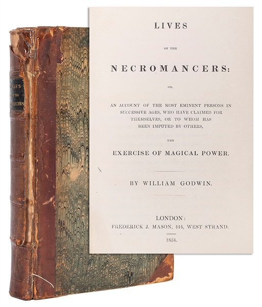  GODWIN, WILLIAM (1756-1836). LIVES OF THE NECROMANCERS. Lon...