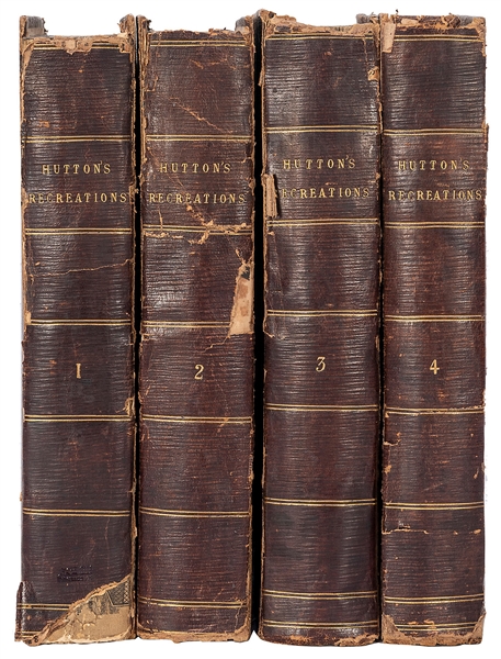  HUTTON, CHARLES (1737-1823). RECREATIONS IN MATHEMATICS AND...