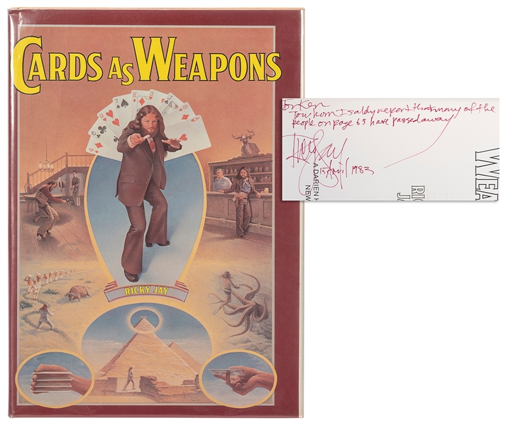  JAY, RICKY (1946-2018). CARDS AS WEAPONS. New York: Darien ...