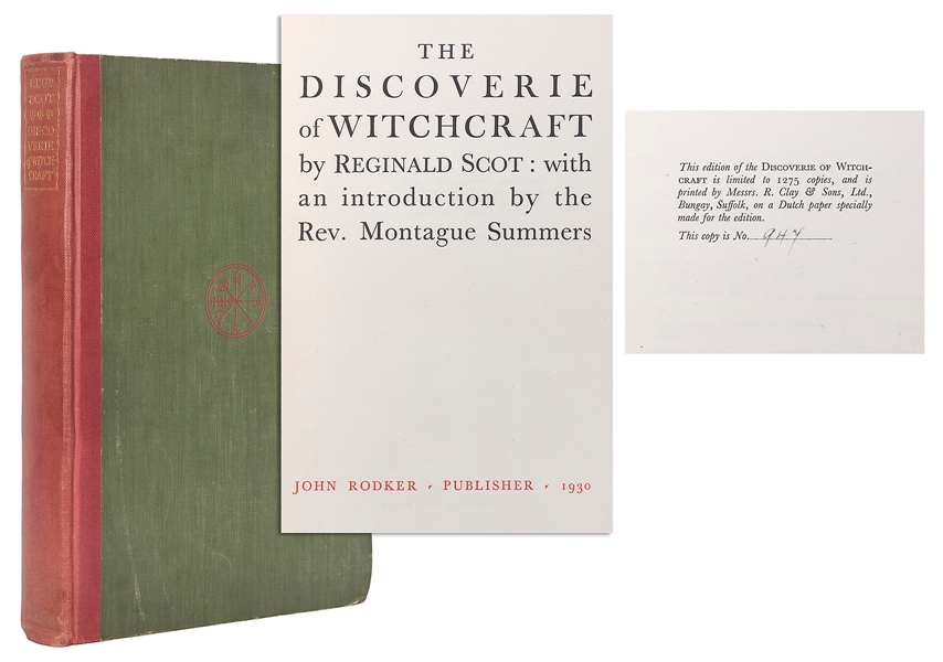  SCOT, REGINALD. THE DISCOVERIE OF WITCHCRAFT. Suffolk: John...