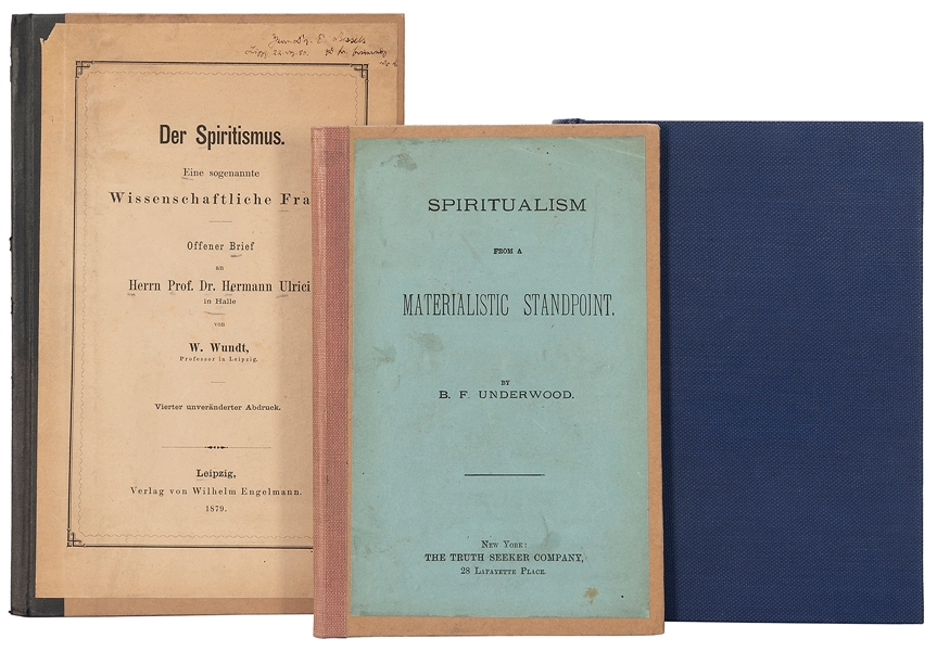  [SPIRITUALISM] A TRIO OF VOLUMES, INCLUDING: WUNDT, Wilhelm...