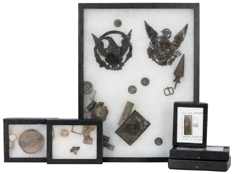  [CIVIL WAR]. A group of nearly 40 relics from the American ...