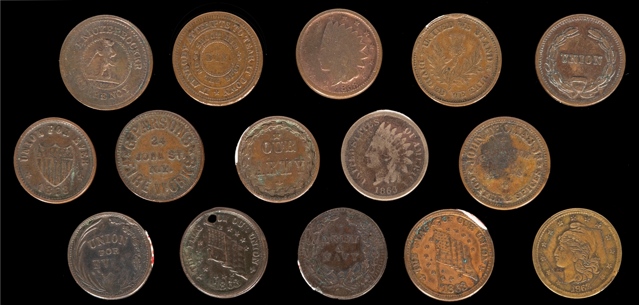  [CIVIL WAR]. A group of Union and Confederate currency, inc...