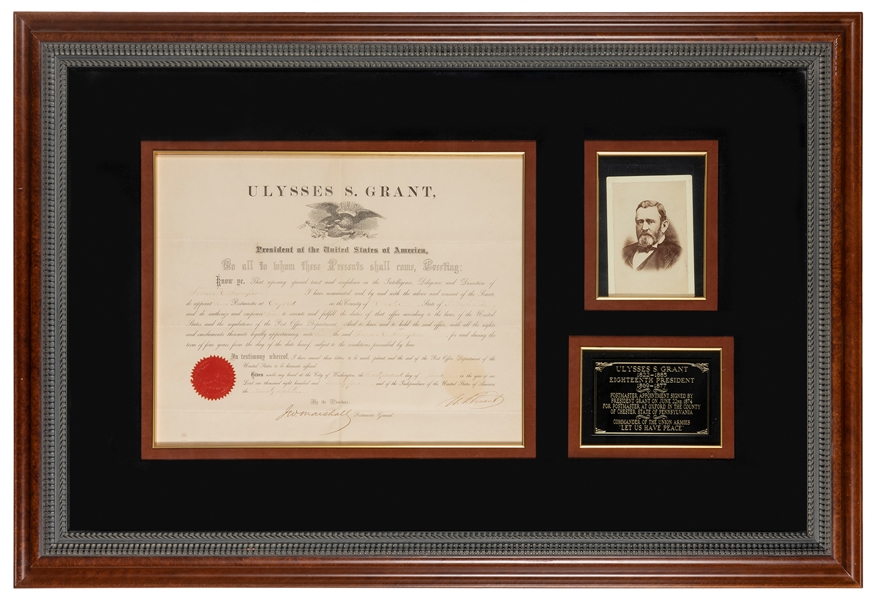  GRANT, Ulysses S. (1822-1885). Signed presidential appointm...