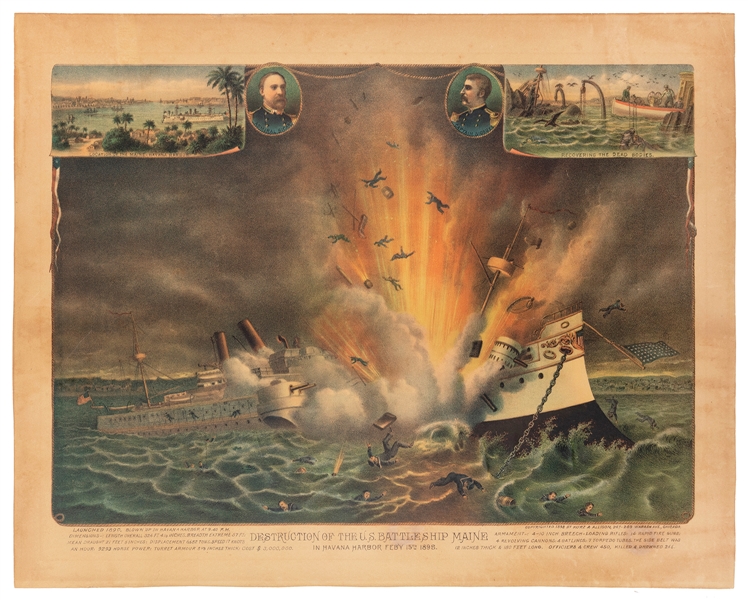  [SPANISH–AMERICAN WAR]. Destruction of the US Battleship Ma...