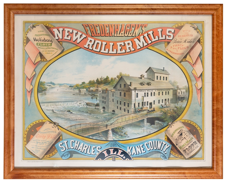  [ILLINOIS—ST. CHARLES]. Fredenhagen’s New Roller Mills / St...